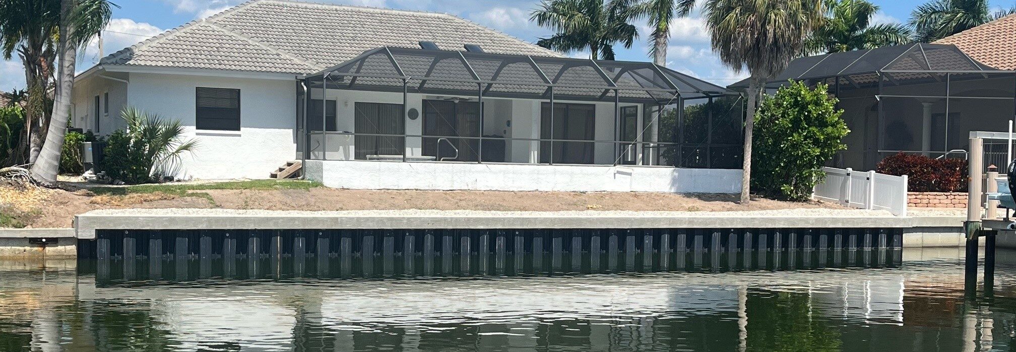 Vinyl Pilings for Seawall