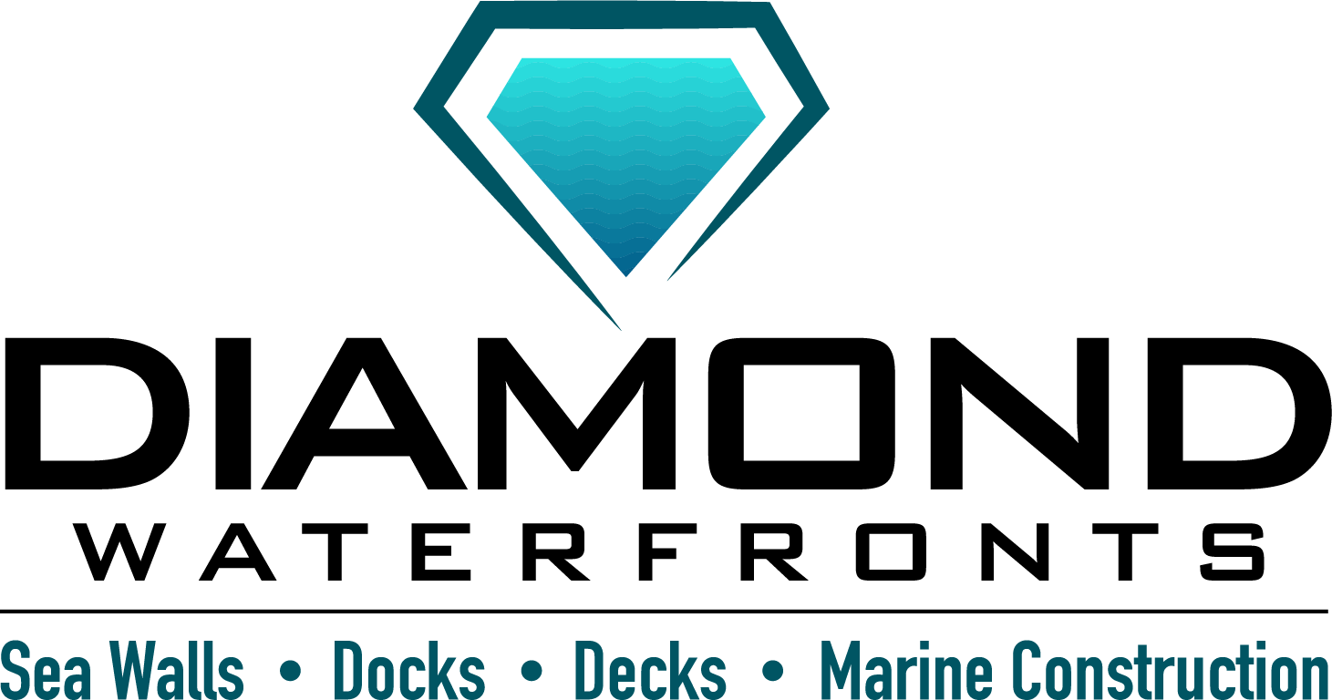 Diamond Waterfront Logo Preferred Seawall Installer of Ohio